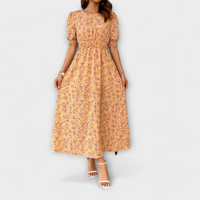 Isabella - Vestido con escote redondo y estampado floral