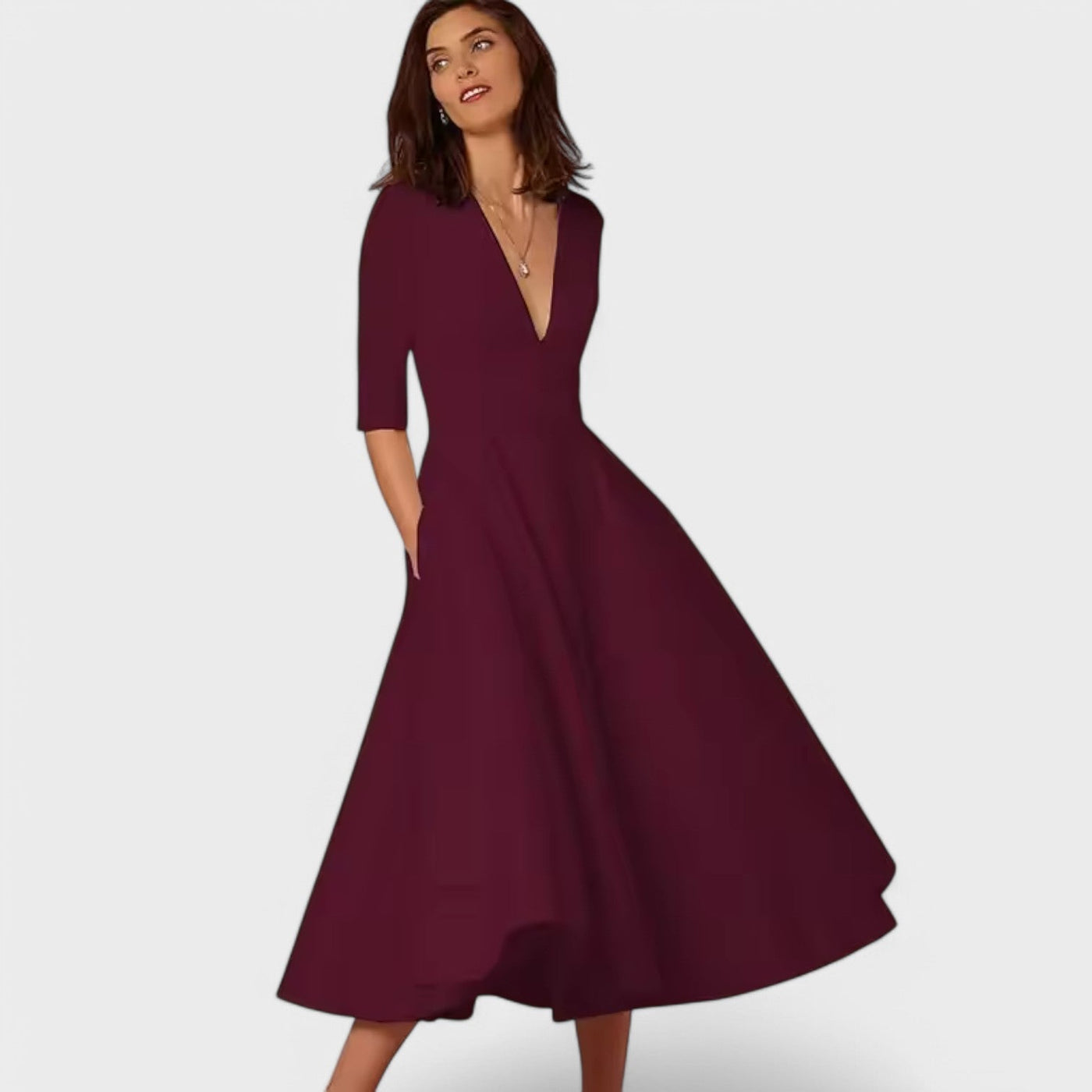 Sofía - Elegante vestido con escote en V