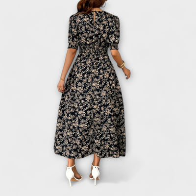 Isabella - Vestido con escote redondo y estampado floral