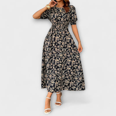 Isabella - Vestido con escote redondo y estampado floral