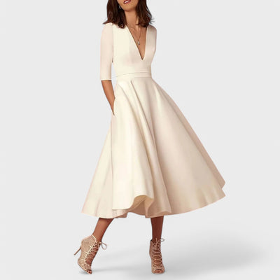 Sofía - Elegante vestido con escote en V